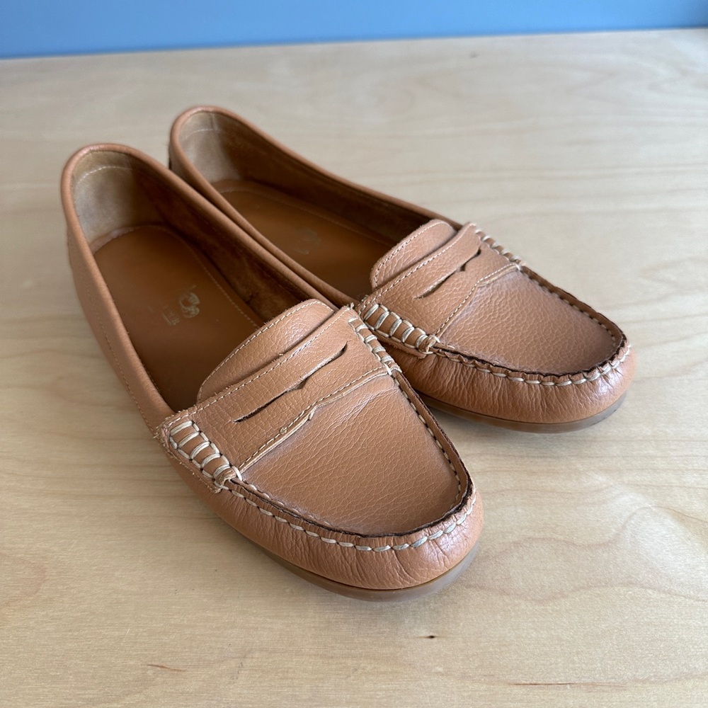 Women's Tan Leather Loafers